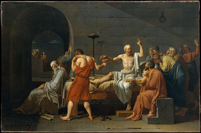 Jacques-Louis  David The Death of Socrates Norge oil painting art